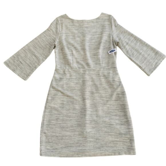 Old Navy Dress Light Gray Textured Scoop Neck 3/4 Sleeve Shift Dress Large NEW - Picture 12 of 13